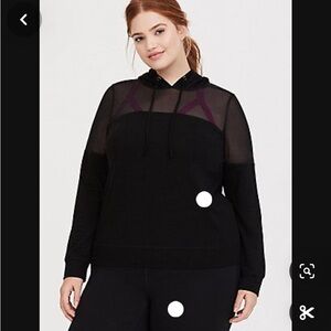 Torrid Half Mesh Hoodie